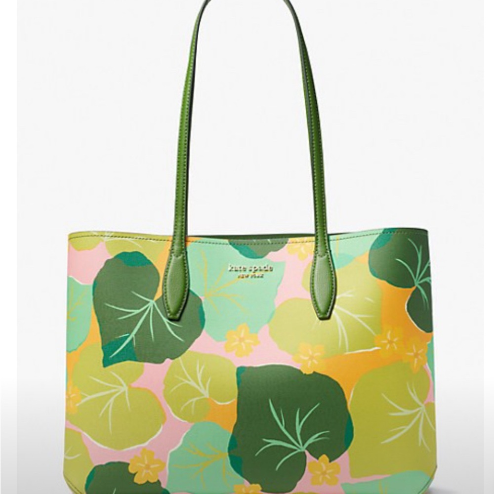 Kate Spade Vibrant Green and Yellow Leaf Tote - New With Tag